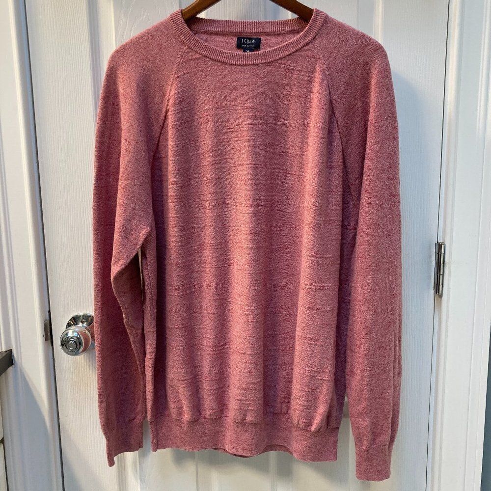 J. Crew Raised Knit Pattern Cotton Crewneck Sweater Size XL